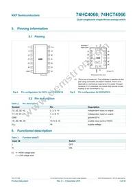 74HC4066PWHL Datasheet Page 4