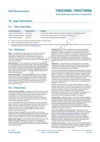 74HC4066PWHL Datasheet Page 23