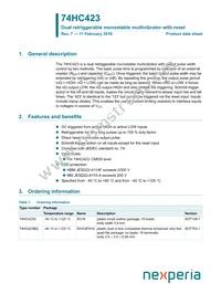 74HC423BQ Datasheet Cover