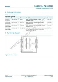 74HC573PW/AUJ Datasheet Page 2