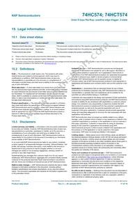 74HC574N Datasheet Page 17