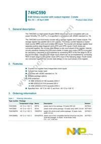 74HC590N Datasheet Cover