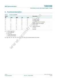 74HC590N Datasheet Page 5