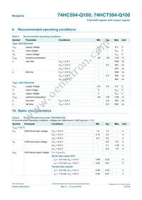 74HC594D-Q100 Datasheet Page 6