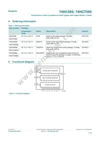 74HC595PW/AUJ Datasheet Page 2