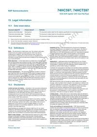 74HC597N Datasheet Page 21