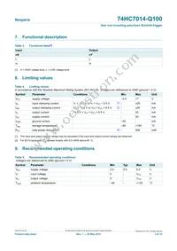 74HC7014D-Q100J Datasheet Page 3