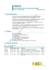 74HC73N Datasheet Cover