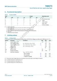 74HC73N Datasheet Page 4