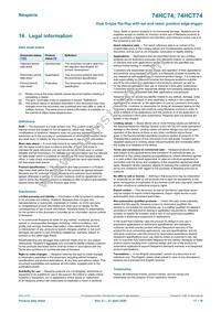 74HC74D/AUJ Datasheet Page 17