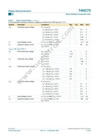 74HC75N Datasheet Page 8