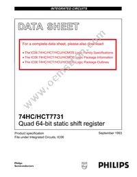 74HC7731D Datasheet Cover