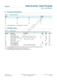 74HCT10D-Q100J Datasheet Page 3