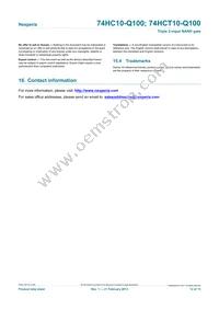 74HCT10D-Q100J Datasheet Page 12