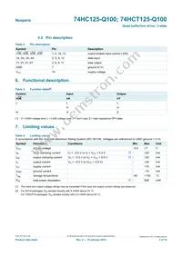 74HCT125PW-Q100J Datasheet Page 3