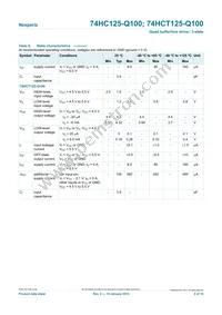 74HCT125PW-Q100J Datasheet Page 5