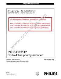 74HCT147D Datasheet Cover