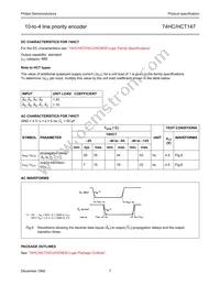 74HCT147D Datasheet Page 7