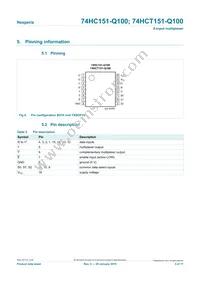 74HCT151D-Q100 Datasheet Page 3
