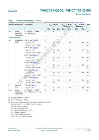 74HCT151D-Q100 Datasheet Page 9