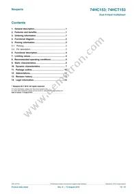 74HCT153DB Datasheet Page 15