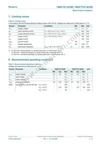 74HCT157BQ-Q100 Datasheet Page 4