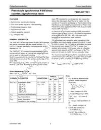 74HCT161PW Datasheet Page 2