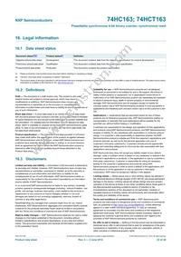 74HCT163N Datasheet Page 22