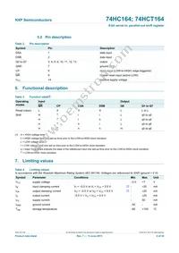 74HCT164N Datasheet Page 4