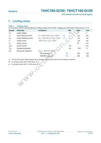 74HCT166D-Q100J Datasheet Page 6