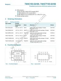 74HCT193D-Q100J Datasheet Page 2