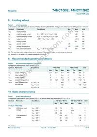 74HCT1G02GV Datasheet Page 3