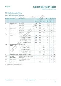 74HCT1G125GV Datasheet Page 4