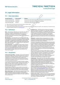 74HCT1G14GW Datasheet Page 15