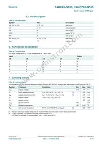 74HCT20D-Q100 Datasheet Page 3