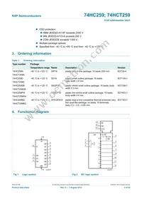 74HCT259N Datasheet Page 2