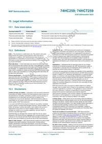 74HCT259N Datasheet Page 20