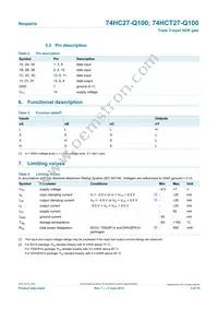 74HCT27BQ-Q100X Datasheet Page 3