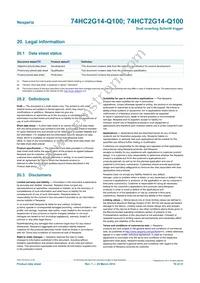 74HCT2G14GW-Q100H Datasheet Page 19