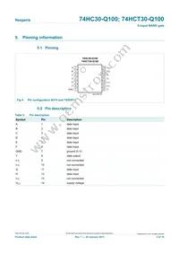 74HCT30PW-Q100J Datasheet Page 3