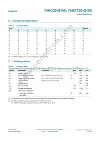 74HCT30PW-Q100J Datasheet Page 4