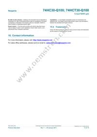 74HCT30PW-Q100J Datasheet Page 13