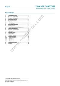 74HCT368PW Datasheet Page 16