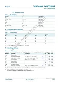 74HCT4002DB Datasheet Page 3