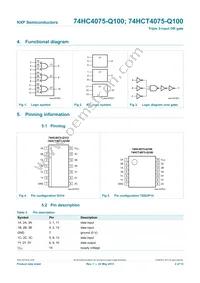 74HCT4075PW-Q100J Datasheet Page 3