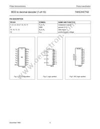 74HCT42N Datasheet Page 4