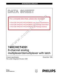 74HCT4351N Datasheet Page 2