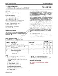 74HCT4351N Datasheet Page 3