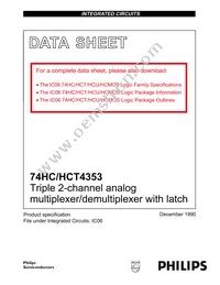 74HCT4353N Datasheet Cover