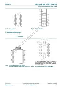 74HCT573DB-Q100J Datasheet Page 3